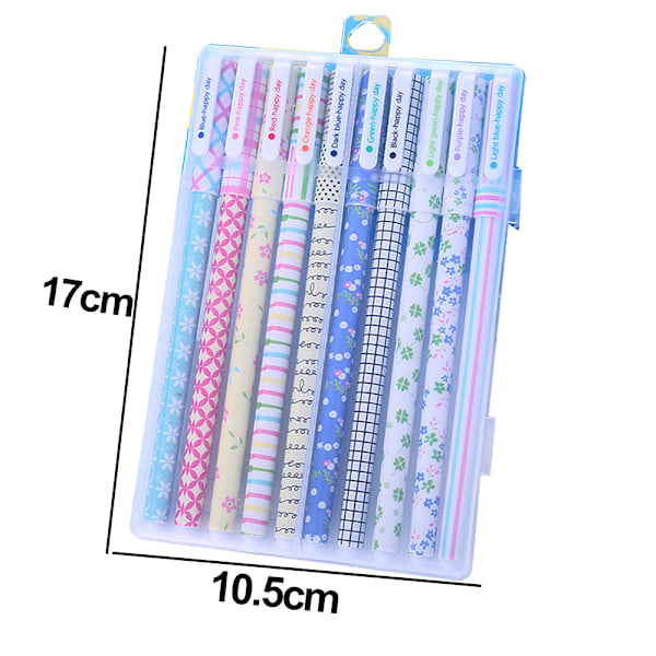 Gelpennor, skrivpenna, blandade färger, 10-pack