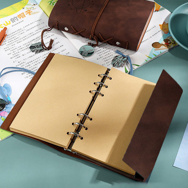 Journal Notebook, Dagbog Skitsebog Gaver, Kraftpapir Indre