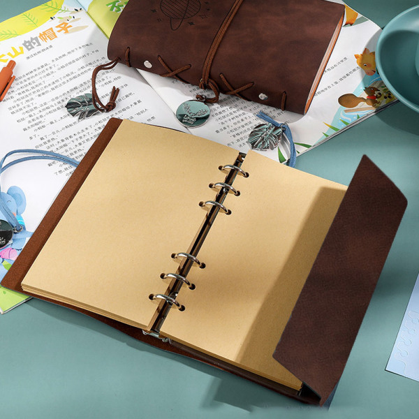Journal Notebook, Dagbok Skissbok Gåvor, Kraftpapper inuti