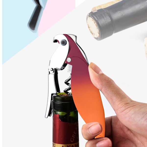 Rustfrit stål papegøje vinåbner kreativ vinflaskeåbner