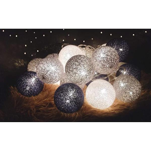 Bomullsboll Ljusslinga Batteridriven - 3,3M 20 LED Kula