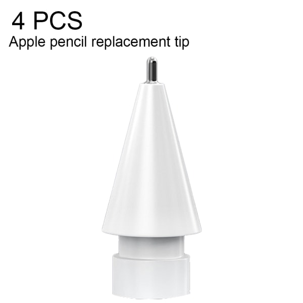 4 st exakta utbytestips som är kompatibla för Apple Pencil White-lengthe