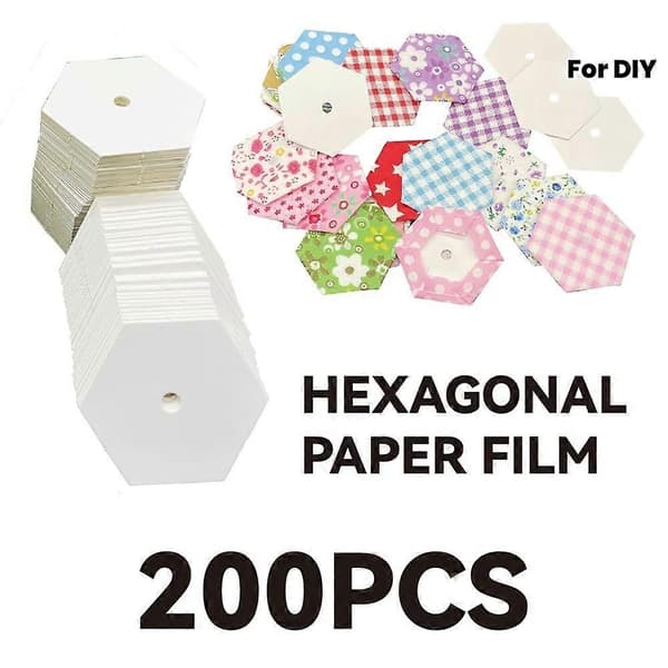 200 stk. 2 tommer sekskantet quiltpapir til gør-det-selv patchwork syning og håndværksværktøj