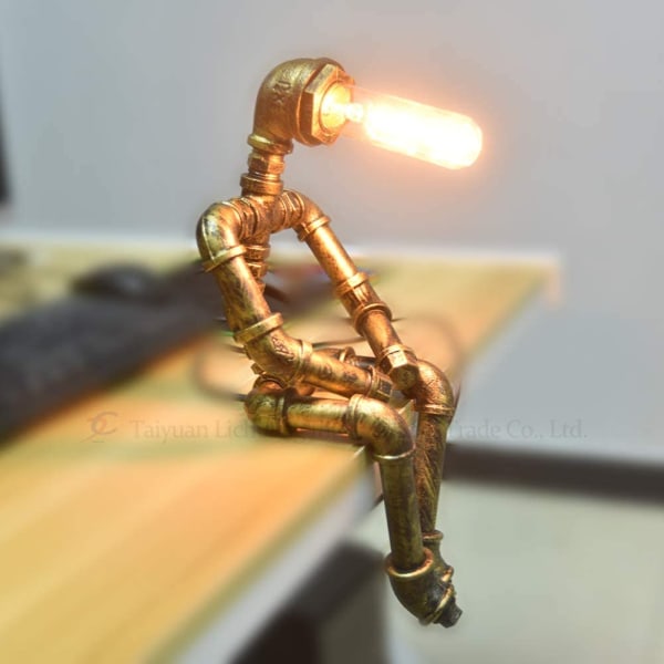 Industriella robotlampor för pojkar Retro Style Steampunk Lampa Cool A