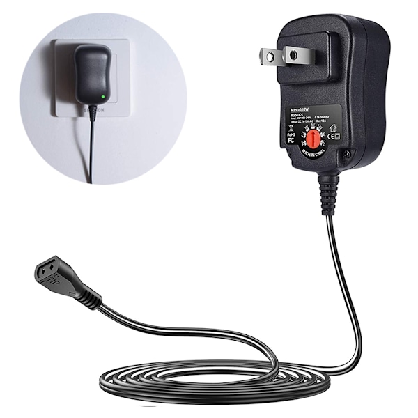 12W Universal Multi Voltage AC/DC Adapter Switching Power Supply