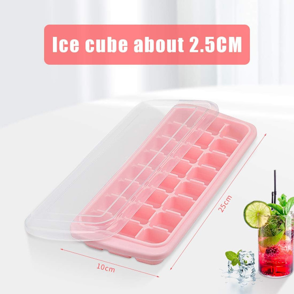 Mold , silikonijääpalat, 3 kpl 24 kuution molds, mold , jääpalakaukalo, pinottavat jääpalasäiliöt kannella, BPA