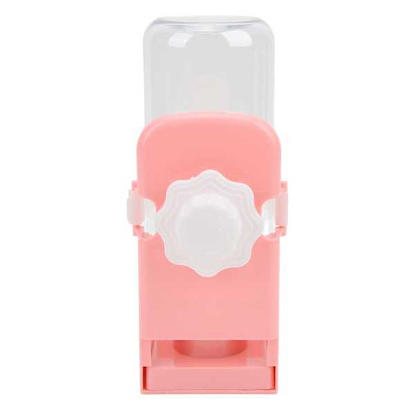 Liten hengevannsdispenser for kjæledyr 500 ml / 17 oz Automatisk vannflaske for kanin, chinchilla, marsvin, pinnsvin, ilder, rosa