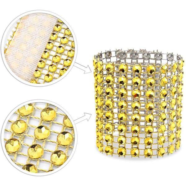 Servietringe, Rhinestone Servietringe Diamantpynt til Plac