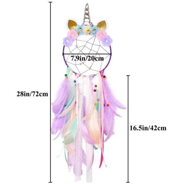 Barnehage nicorn Håndlaget Unicorn Shape Dream Catcher