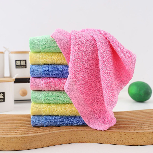 10 kpl keittiöpyyhettä, käytännöllinen, kestävä, pehmeä kuitupuuvillainen kasvo- ja käsipyyhe (väri satunnainen)
