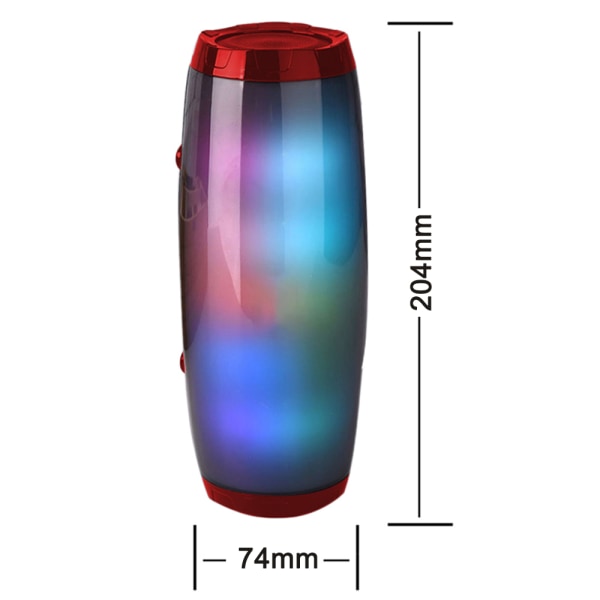 Färgglada lampor Trådlös Bluetooth-högtalare Subwoofer