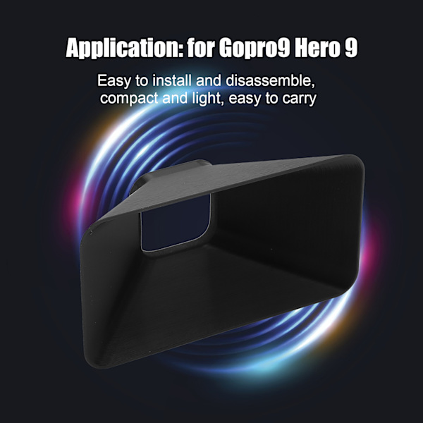 Objektivskydd för sportkamera Antireflex solskydd för Gopro9 Hero9 plastmaterial svart