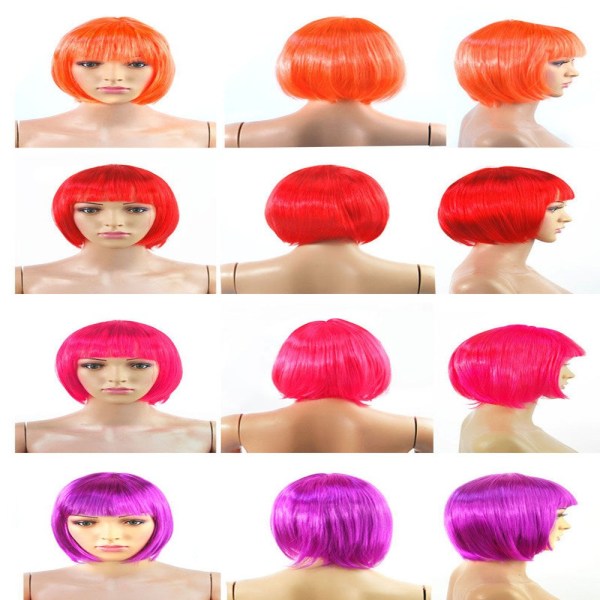 Fashion Women&Girls Sexy Wigs ，Full Bangs Short Straight Wig