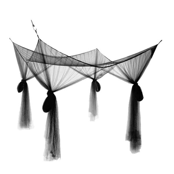 Myggnetting for senghimmel, 4 hjørnestolper gardiner senghimmel