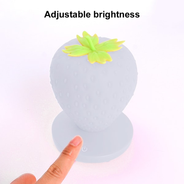 Creative Home Strawberry Night Light USB Laddning Sängdekor White