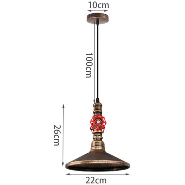 MAGIC Industrielle Pendellampe E27 Bronze Wasserrohr