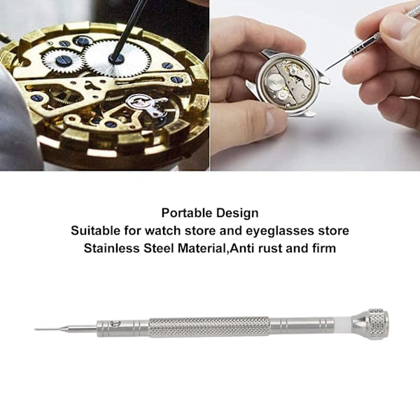 Urmakar-skruvmejsel, professionell skruvmejsel i rostfritt stål för glasögon, klockarmband, 0,6 mm