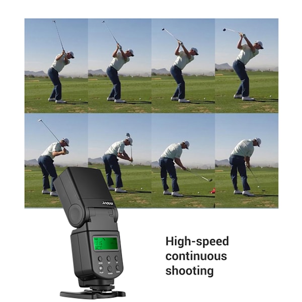 [通拓商品] Andoer Universal Blixt Speedlite GN40 Justerbar LED Fyllnadsljus On-camera Blixt Med Fäste Ersättning för Canon Nikon Olympus Pentax