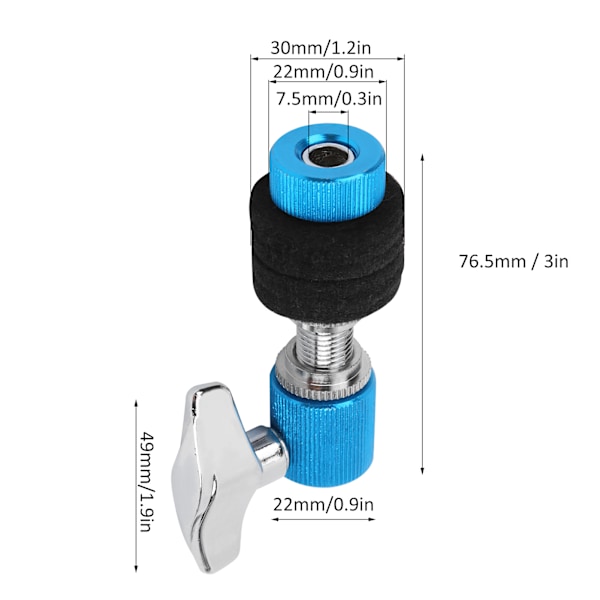 HiHat-kytkin Alumiiniseos Standardi Jazz Rumpalit Lyömäsoittimet Tarvikkeet (Sininen)