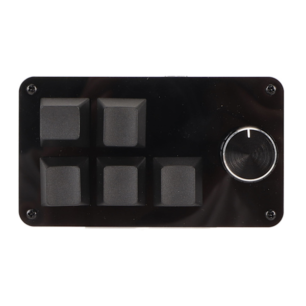 Programmerbar tastatur 5 taster 1 knap blå switch mekanisk hot swappable kablet USB mini tastatur til medie spil kontor