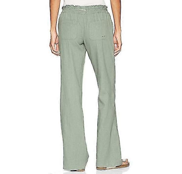Dame Bomulds-Linned Bukser Strandbukser green L