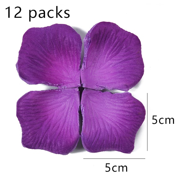 12 poser kunstige roseblader, ikke-vevde blomsterblader for