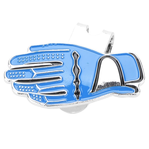 Mini handskeformet rustfrit stål golf hat kasket clip med magnetisk boldmarkør blå