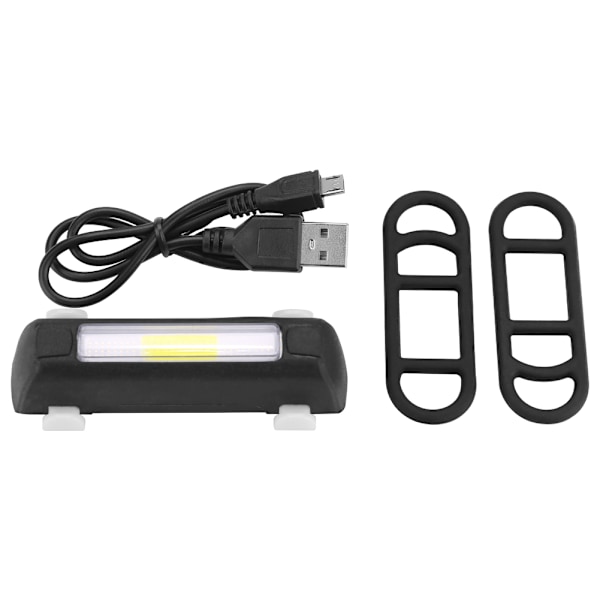 USB-oppladbart supersterkt LED-sikkerhetsblinkende lys med 3 farger og 7 lysmoduser