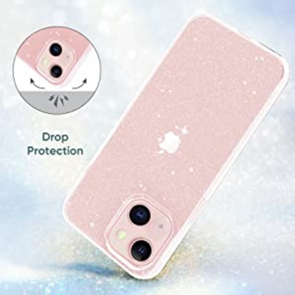 Kompatibel med iPhone 13 Case Clear Glitter Sparkle Bling
