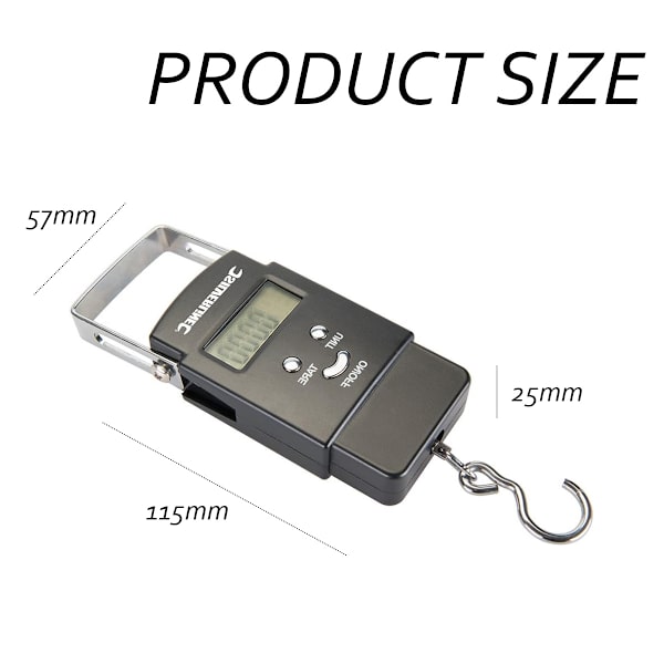 Elektroninen taskuvaaka 50 kg, musta