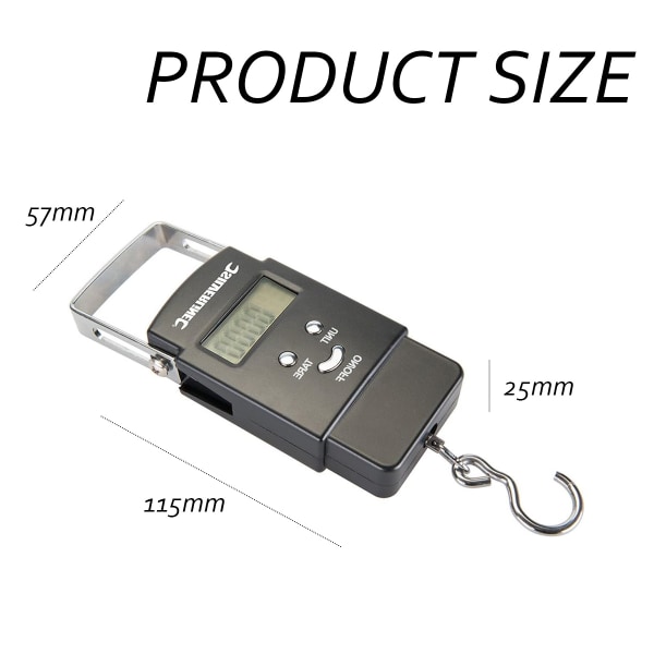 Elektronisk lommevekt 50 kg, svart