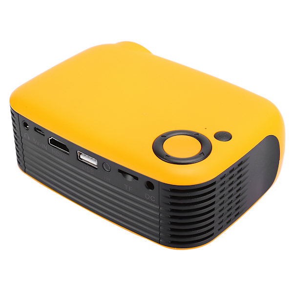 Mini Portabel Projektor Hushållsprojektorer 320 x 240 Upplösning med 2-tums LCD-skärm (100-240V) Orange Svart EU
