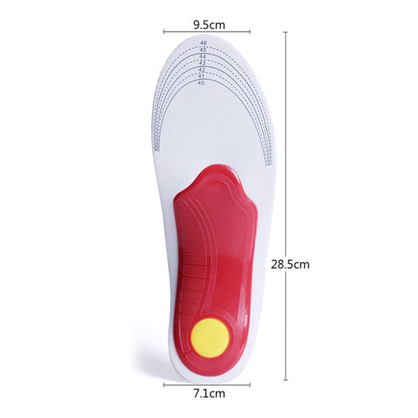 Ortotiske indlægssåler bue støtte flad fod høj plantar fasciitis indsats padred2pcs