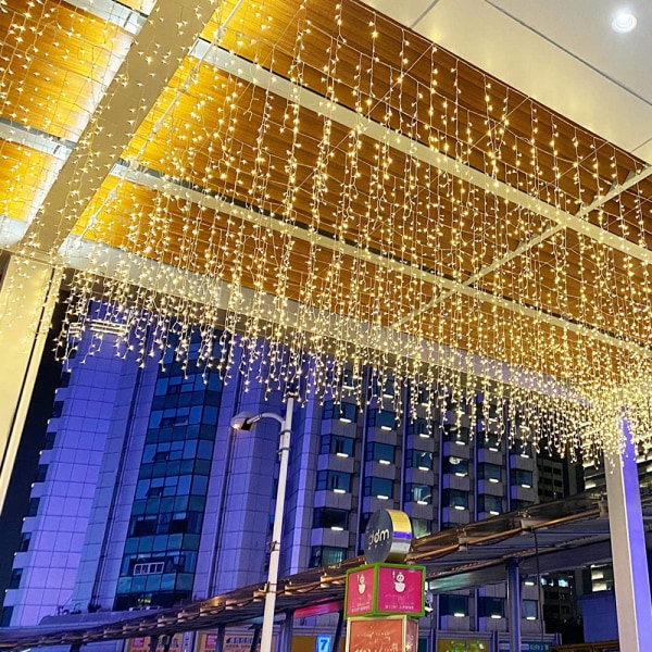 LED-jääpuikkonauhavalot, 16,4 jalkaa 216 LED-verho tähtivalot
