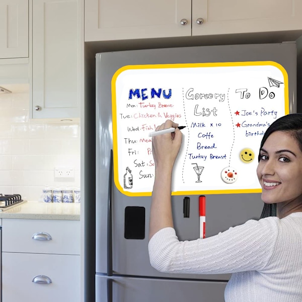 Magnetisk whiteboard - nem at skrive på og rengøre, fleksibel