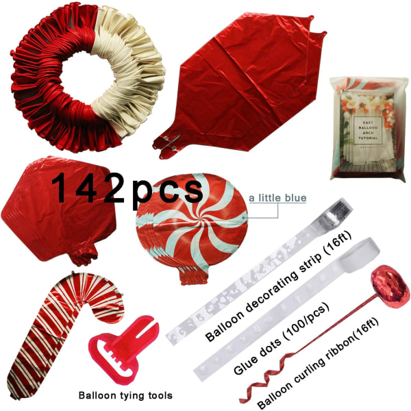 BONROPIN Christmas Balloon Garland Arch kit 144 Pieces with