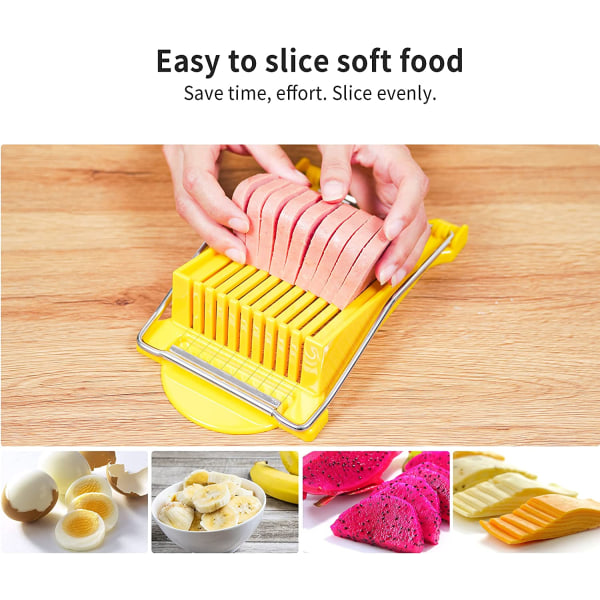 Spam-skivare, kokt äggskivare, mjukostskivare, lunchkött