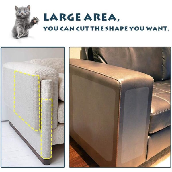 8 stk kæledyr kat ridsebeskyttelse måtte kat kradsestolpe sofa møbelbeskytter 45 x 30 cm