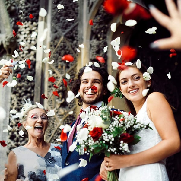 1200 stk kunstige roseblader, ikke-vevde blomsterblader for