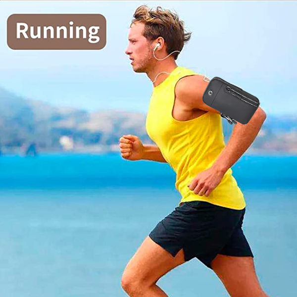 Polyester fiber utomhus sport mobiltelefon arm väska för män och kvinnor löpning fitness mobiltelefon väska