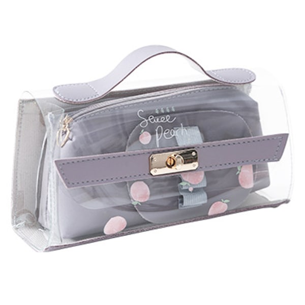 Bärbar pennväska med stor kapacitet Bärbar pennväska Söt kosmetisk väska