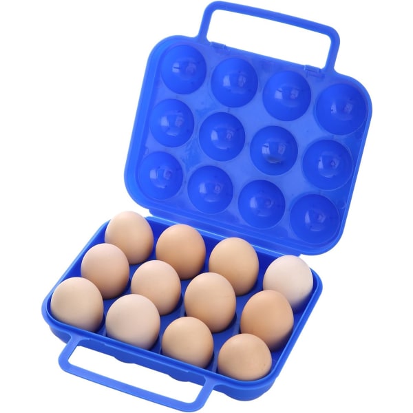 Æggeholdere med håndtag, 12 æg stødsikker beholder til