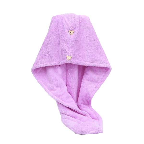 Hårhandduksinpackning Snabbtorkande, Absorberande turbanhuvudinpackning för kvinnor w Purple