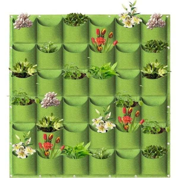 Hanging Planter Bags, 36 Vertical Wall Hanging Planter Pockets,