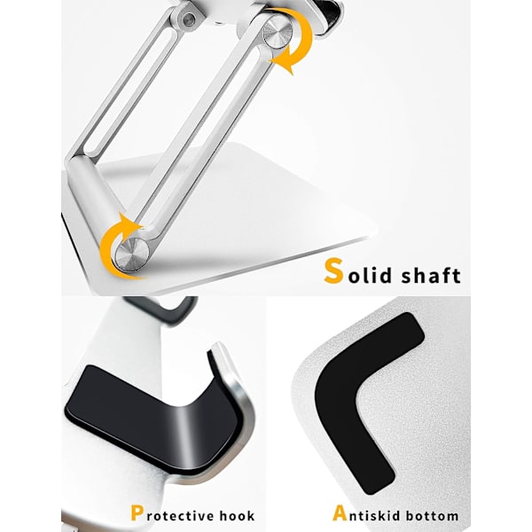 Surfplattaställ, Multi-Angle Justerbar Surfplatta Hållare för Skrivbord,