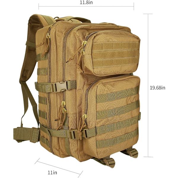 Vandtæt taktisk rygsæk 45L nylon 800D stor kapacitet, egnet til camping, bjergbestigning, jagt, udendørs cykler osv.