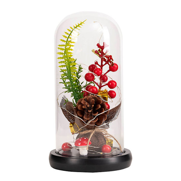 Glass Dome Julplanter Juledekorasjoner Glass Dome Chr