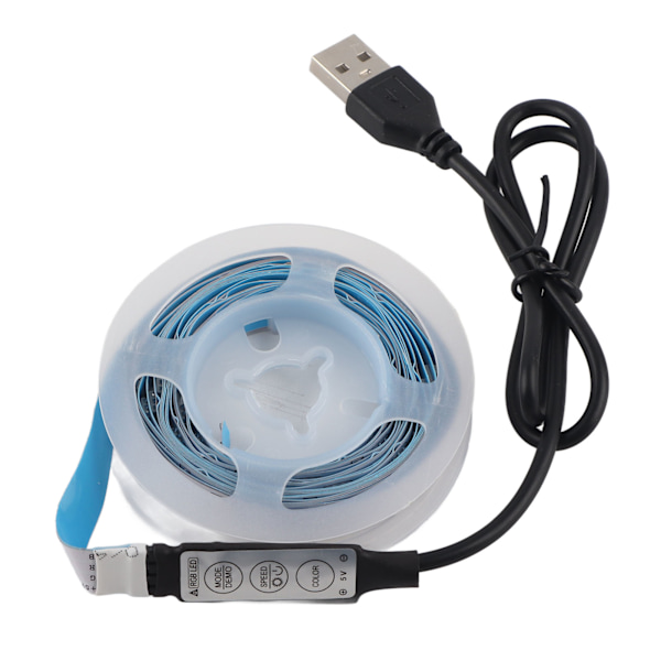 LED RGB Stripe Lys 5V Knappkontroll Tape Lys Fargeendring USB Drevet Stripe Lys For Soverom 3 m / 9.8ft