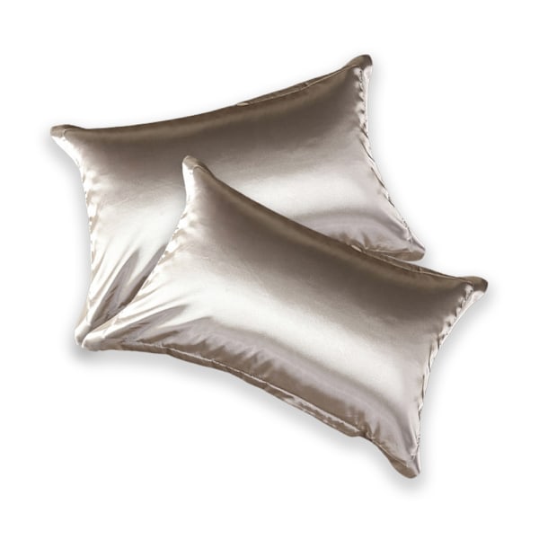Satiininen tyynyliina hiuksille ja iholle, 2 kappaleen pakkaus Silk Satin -tyynyliina hotellilukolla, pehmeä ja hengittävä tyynyliina 48 x 74 cm