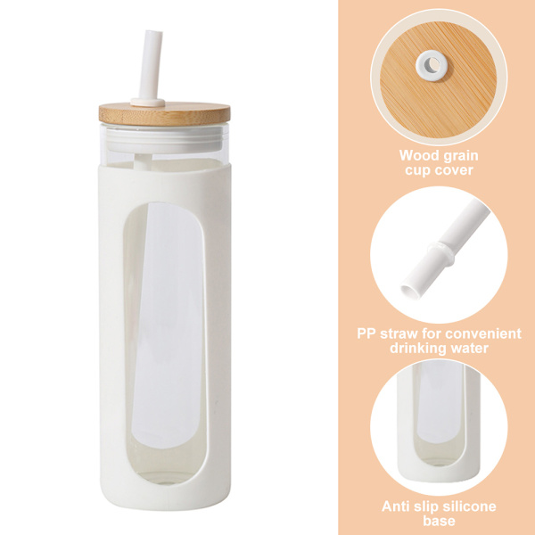 600 ml karkkivärilasi, lämmönkestävä lasipullo lämmöneristyskannella
